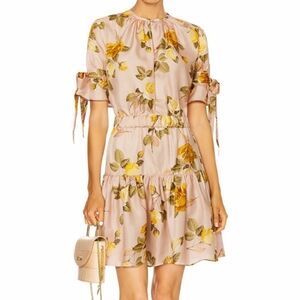 Lover the Label Floral Silk Dress Womens Size 4 Occasion Garden